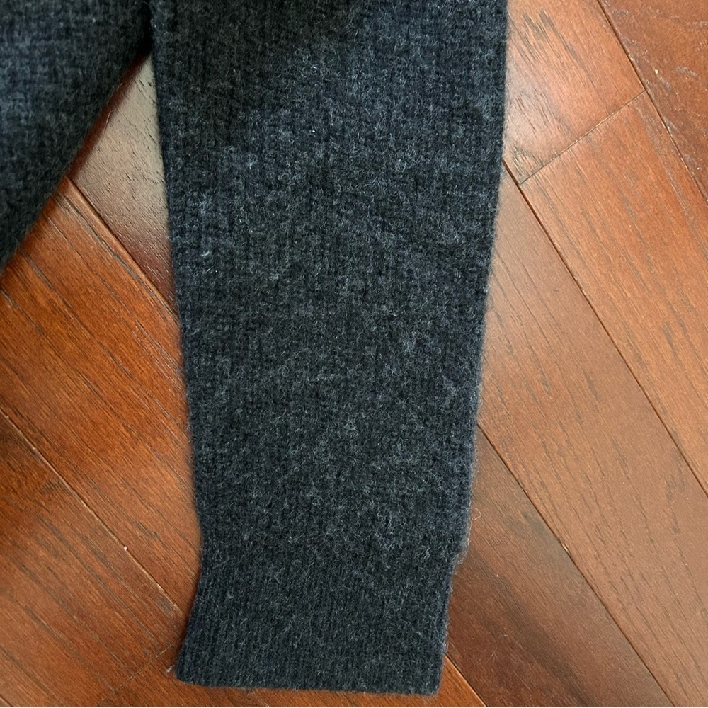 $475 Jenni Kayne Cashmere Cocoon Cardigan charcoal size XS oversized boxy Vneck - Picture 12 of 12